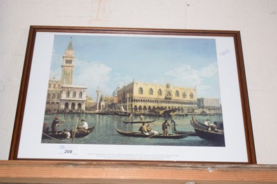Lot 208 - Modern coloured print after Canaletto