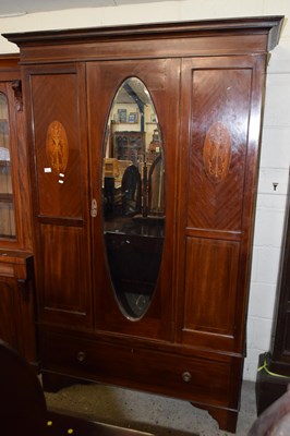 Lot 221 - An Edwardian mahogany wardrobe with moulded...