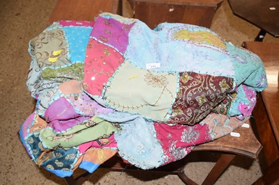 Lot 233 - A sequinned and patchwork bedspread