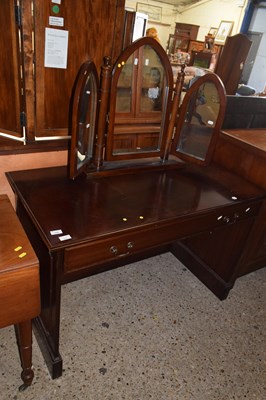 Lot 236 - A modern dark wood desk or dressing table with...
