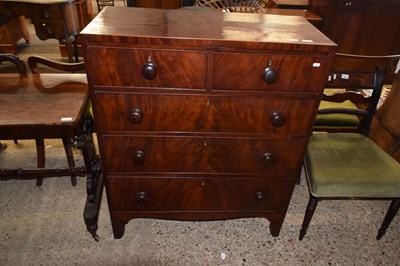 Lot 239 - A late Georgian mahogany chest of two short...