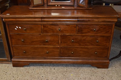 Lot 245 - A modern dark wood ten drawer chest
