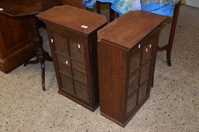 Lot 248 - A pair of small oak glazed cabinets
