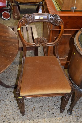 Lot 256 - An early Victorian balloon back dining chair