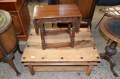 Lot 258 - A Sheesham hardwood coffee table together with...