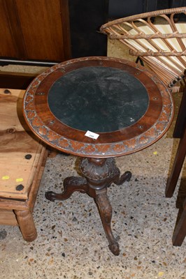 Lot 259 - A Victorian walnut lamp table with circular...