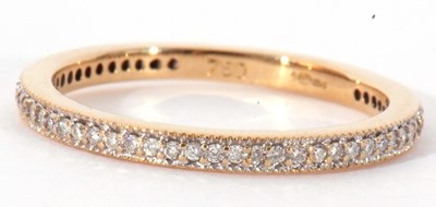 Lot 90 - Modern diamond half eternity ring set with...