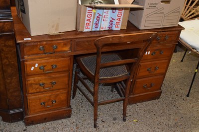Lot 263 - Late Victorian twin pedestal office desk...