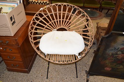 Lot 267 - A vintage circular bamboo framed chair