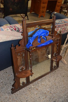 Lot 286 - A late Victorian panelled over mantel mirror...