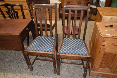 Lot 301 - Pair of early 20th Century barley twist framed...