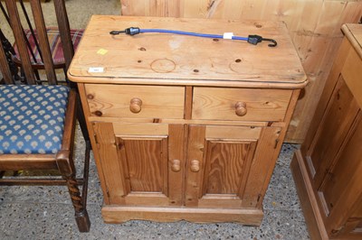 Lot 302 - Small pine two door two drawer sideboard