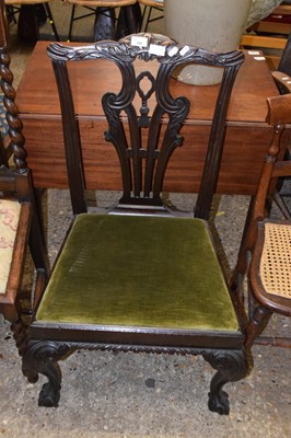 Lot 309 - A single Georgian mahogany dining chair with...
