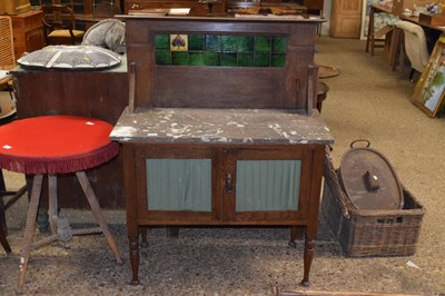 Lot 312 - A late 19th Century wash stand (marble top...