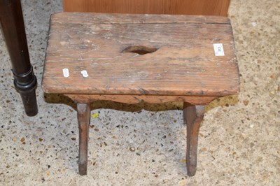 Lot 313 - A Victorian pine stool