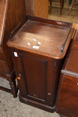 Lot 329 - Victorian mahogany single door bedside cabinet...