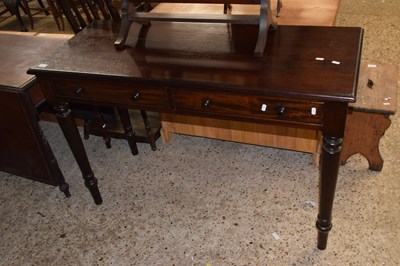 Lot 331 - A Victorian mahogany two drawer side table on...