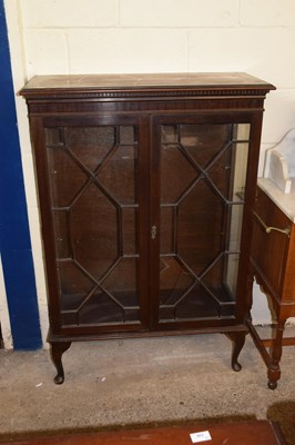 Lot 335 - A reproduction Georgian style glazed display...