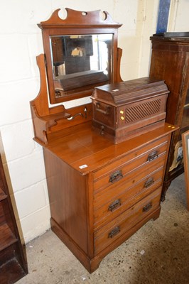 Lot 340 - Late Victorian American walnut dressing chest...