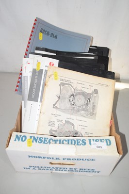 Lot 505 - A box containing folders of mainly photocopied...