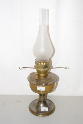 Lot 527 - Brass based oil lamp