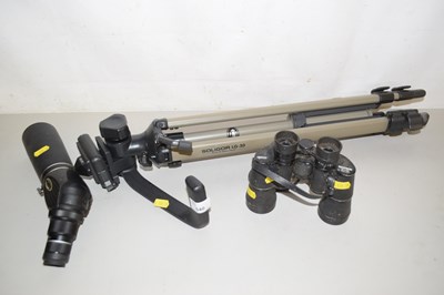Lot 540 - A Tasco telescope with tripod together with a...