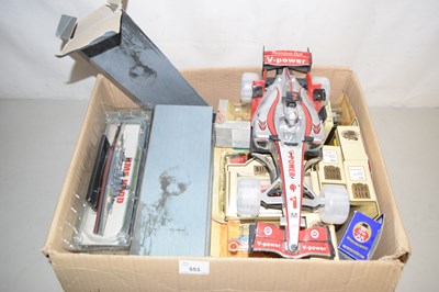 Lot 553 - Box of various assorted toy vehicles