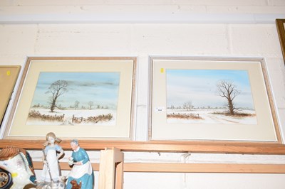 Lot 554 - Edwards, a pair of watercolour studies of...