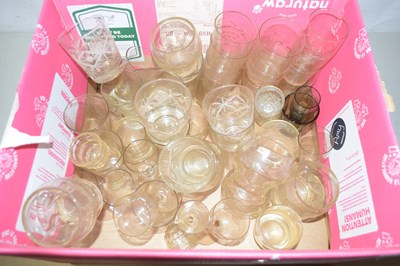 Lot 623 - One box of assorted glass ware