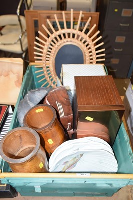 Lot 677 - One box of various house clearance wares to...
