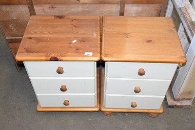 Lot 696 - Pair of pine bedside cabinets