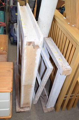 Lot 697 - Two wooden window frames