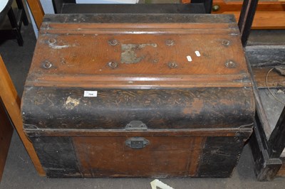 Lot 704 - A vintage metal trunk