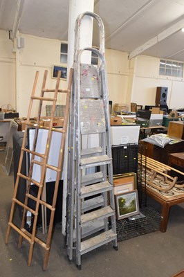 Lot 717 - Two folding stepladders