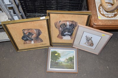 Lot 719 - A group of three portraits of dogs together...