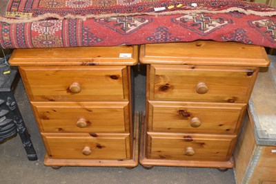 Lot 741 - A pair of pine bedside cabinets