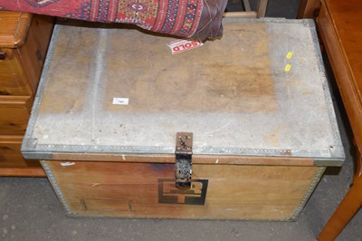 Lot 743 - A vintage trunk