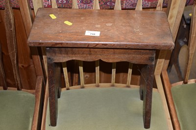 Lot 748 - A small oak stool