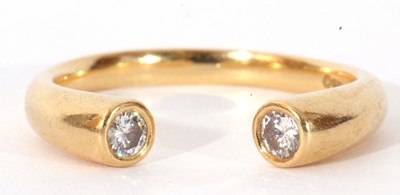 Lot 128 - Modern designer diamond set open ring, the...