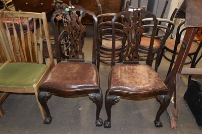 Lot 750 - A pair of Georgian Revival mahogany dining...