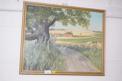 Lot 775 - P. Cordy study of a country lane, oil on board