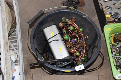 Lot 798 - A small air compressor, decorative light...