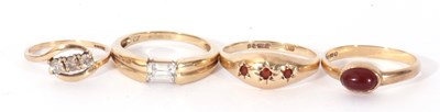 Lot 145 - Mixed Lot: 9ct gold and cubic zirconia dress...