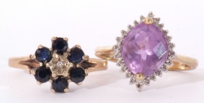Lot 155 - Mixed Lot: modern 9ct gold, pale amethyst and...