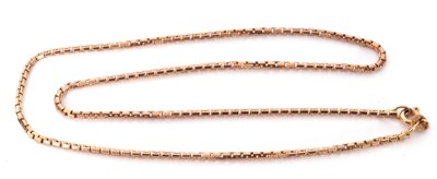 Lot 184 - Modern 9ct gold snake link necklet, 20cm long...