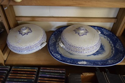 Lot 512 - TWO 19TH CENTURY ENGLISH POTTERY CASSEROLE...
