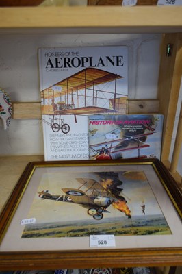 Lot 528 - BOOKLET ON THE HISTORY OF AVIATION, PRINT OF A...