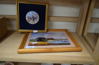 Lot 539 - FRAMED MODERN POT LID SIGNED ANTHONY BAILEY,...