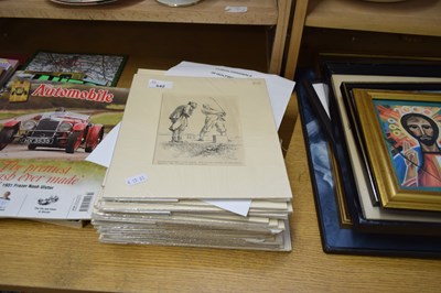 Lot 542 - QUANTITY OF 29 ORIGINAL PUNCH GOLFING PRINTS,...