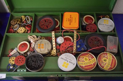 Lot 20 - GREEN PAINTED CASE OF MECCANO